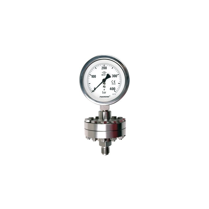 Pakkens Diameter 160 mm Complete Stainless Diaphragm Manometer with Separator Pakkens Diameter 160 mm Complete Stainless Diaphragm Manometer with Separator
