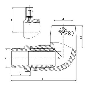 Elektrof&uuml;zyon Pirin&ccedil; Dirsek 90&deg; Adapt&ouml;r Dış Dişli