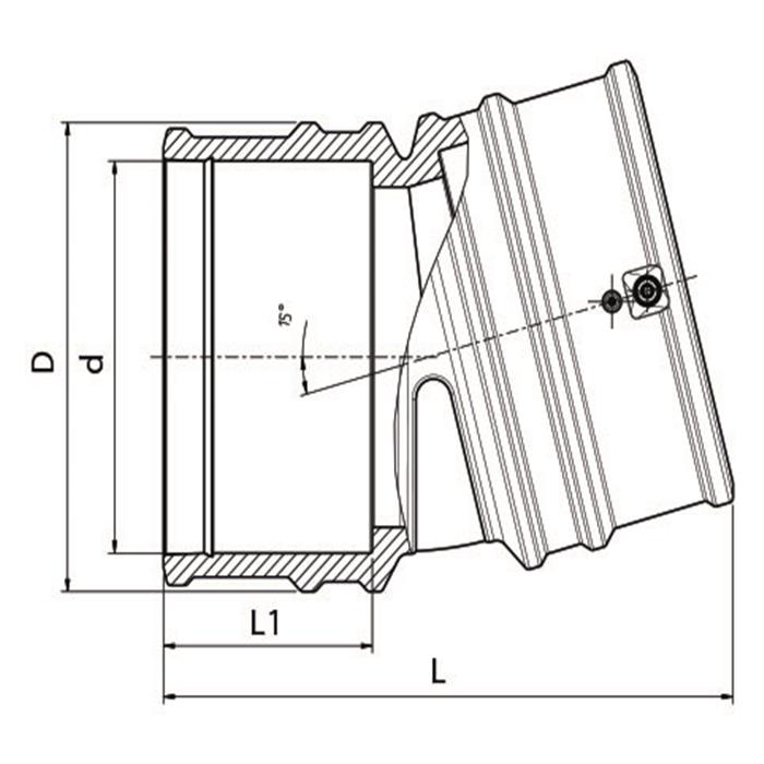 Elektrof&uuml;zyon Dirsek 15&deg; PN10