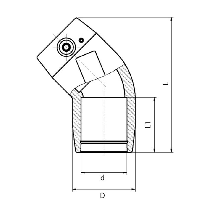 Elektrof&uuml;zyon Dirsek 45&deg;