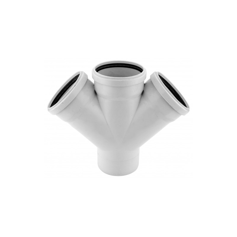 Hakan Plastik PVC Double Fork 45 °