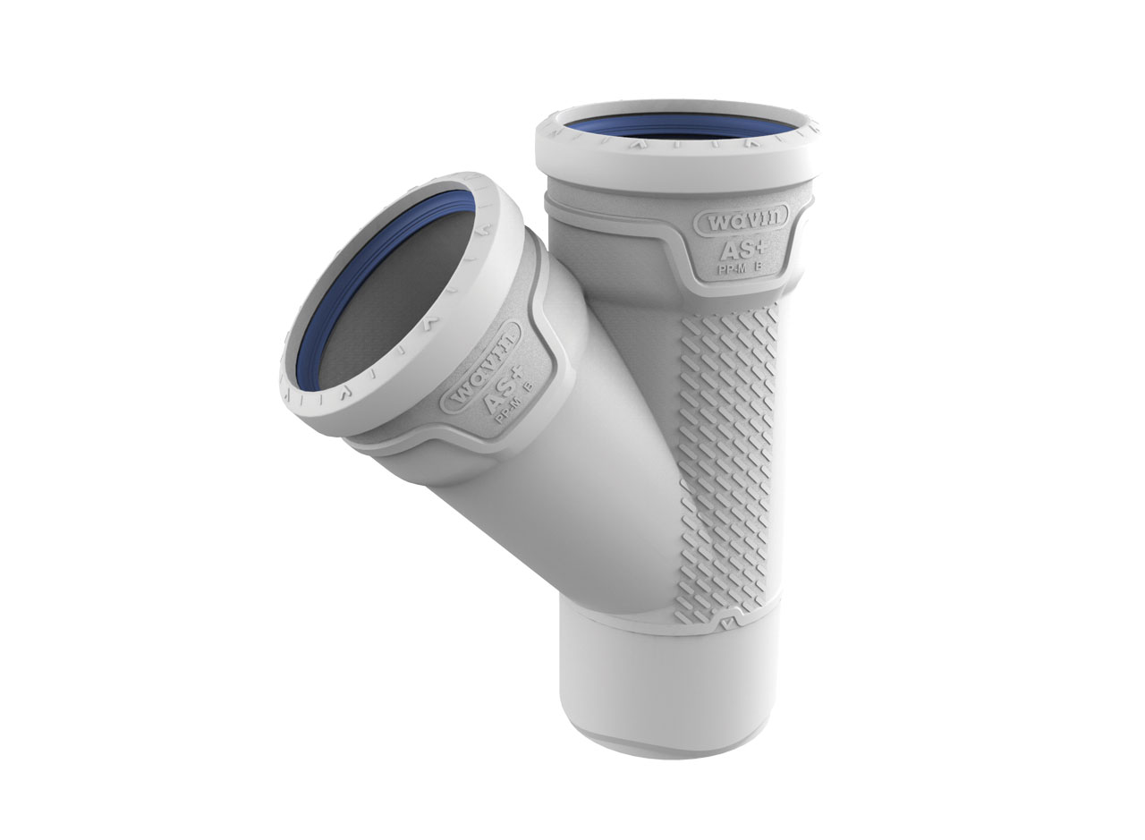 Wavin AS Sessiz Tek Çatal DN 125x125-45°