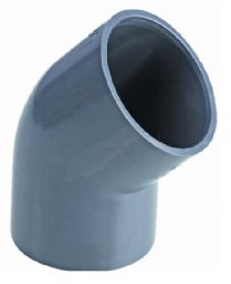 UH-PVC 45° Yapıştırma Muflu Dirsek