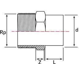 UH-PVC External Threaded Adhesive Adaptor